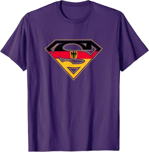 Vista 19 de Superman Camiseta German Shield, Azul / Patchwork, S Rojo