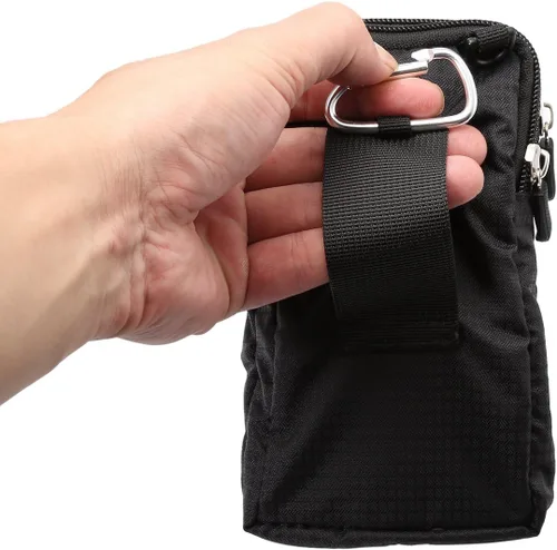 Vista 5 de Bolsa de clip para cinturón para teléfono celular, funda de hombro para teléfono celular, funda de hombro vertical de 6.0 pulgadas para viajes al