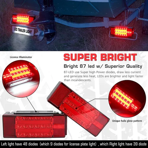 Vista 4 de LINKITOM - Kit de luces LED sumergibles para remolque