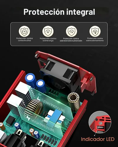 Vista 3 de Inversor de corriente Bestek 300 W CC 12 V a 110 V CA con adaptador de auto con puerto USB doble 4.2 A