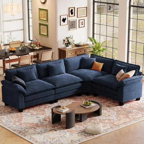Vista 90 de CDCASA Silla de acento de gran tamaño de 50'' con otomana Asiento extra ancho y profundo estilo sofá nube para sala de estar, dormitorio, rincón