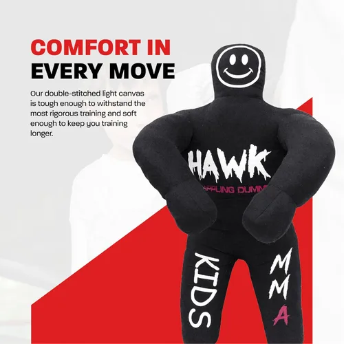 Vista 3 de Hawk Sports Maniquí de lucha para niños para fitness y entrenamiento, postura, golpe y lanzamiento de maniquí de lucha para niños, 3 pies