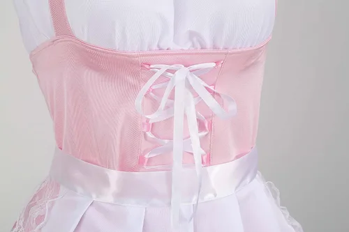 Vista 5 de Colorful House Disfraz de sirvienta con delantal francés para cosplay de anime para mujer