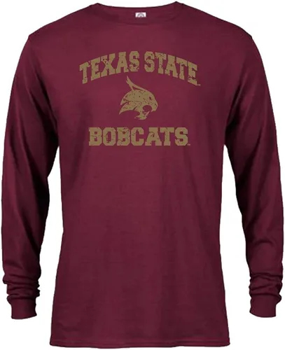 Vista 35 de Sport Your Gear Camiseta de manga larga con licencia oficial, estilo retro y envejecido para fanáticos universitarios