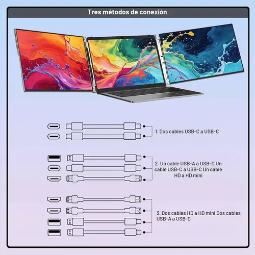Vista 8 de 14-Inch WUXGA 60Hz 100% sRGB Dual Portable Monitor Extender