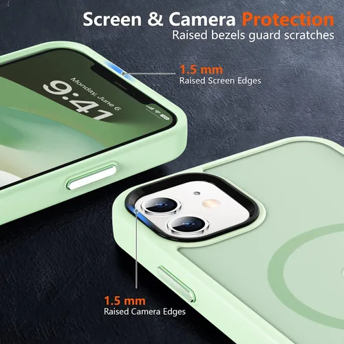 Vista 233 de MOCCA - Funda magnética resistente para iPhone XR de 6.1 pulgadas, compatible con MagSafe, funda con protección contra caídas de grado militar