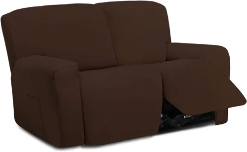 Vista 32 de Easy-Going - Funda elástica de microfibra para sofá reclinable seccional, suave vellón ajustable a tu sofá de 2 cuerpos, lavable, protector