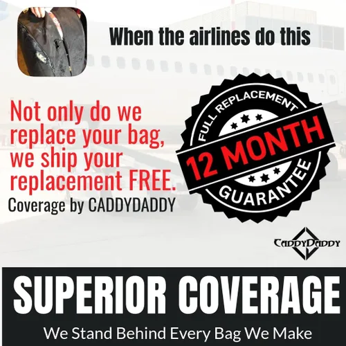 Vista 2 de CADDYDADDY Constrictor Golf Travel Bag Cover w/Thick Dense Foam Padded Top