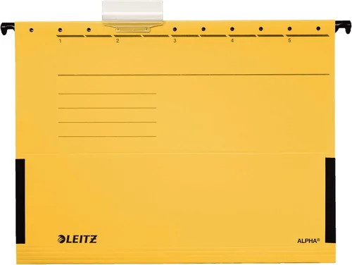 Vista 4 de Leitz Alpha 19863055 - Limas de suspensión con ganchos laterales, 5 unidades, color verde