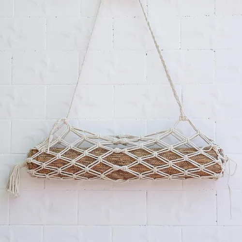 Vista 5 de Bolsa de transporte para esterilla de yoga de macramé, adecuada para la mayoría