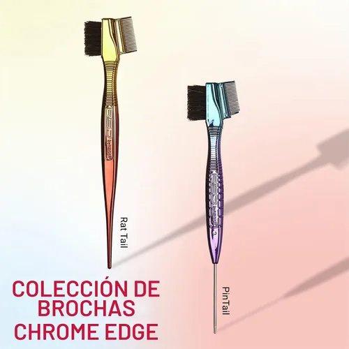 Vista 6 de RED by Kiss Cepillo con borde cromado, cepillo y peine de cerdas de jabalí 3 en 1 libre de bacterias y con cerdas esterilizadas para cantos