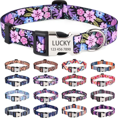 Vista 15 de Collar de perro personalizado con la bandera estadounidense, collar patriótico para perro del 4 de julio, collares temáticos para perros para el Día