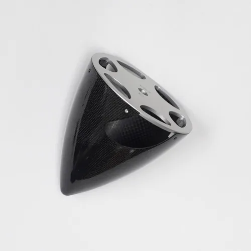 Vista 2 de XOAR Spinner de fibra de carbono RC para aviones modelo RC de hélice de 2 palas a gas RC (4.5 pulgadas, tractor)