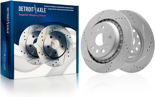 Vista 97 de Detroit Axle - Rotores de freno delantero para 04-13 Mazda 3 Rotores de frenos de disco 06-15 Mazda 5 Reemplazo: Rotor regular delantero de 11.81