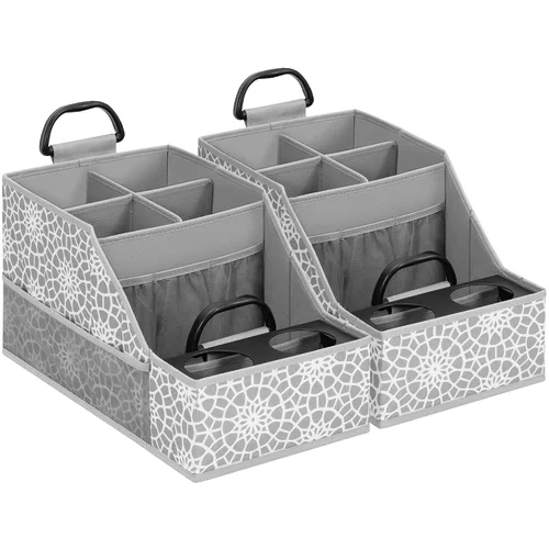 Vista 11 de Organizador de asiento de automóvil para asiento trasero, organizador de automóvil con 12 compartimentos de almacenamiento, 2 portavasos