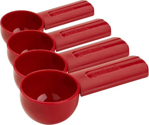 Vista 7 de GoodCook Cuchara de café diaria, 2 cucharadas de cuchara medidora de café con mango extensible, color rojo