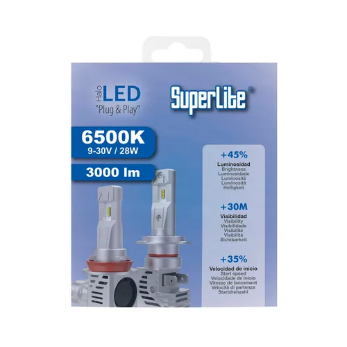 Vista 6 de Kit de conversión Halógeno LED Superlite BOM12311 H4 28 W 6500 K LED (2 Unidades)