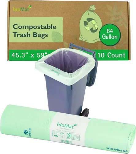 Vista 22 de bioMat Bolsas compostables de desechos de alimentos de 2.6 galones, 125