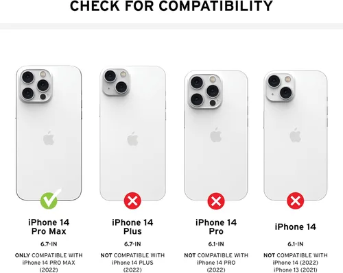 Vista 2 de URBAN ARMOR GEAR UAG - Funda protectora diseñada para iPhone 14 Pro Max, color negro de 6.7 pulgadas, Pathfinder con imán integrado, compatible