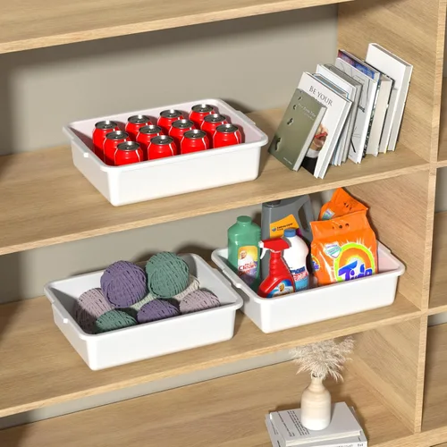 Vista 6 de Readsky Caja de autobús plástica comercial de 8 litros, 5 paquetes de tuberías plásticas del autobús del restaurante