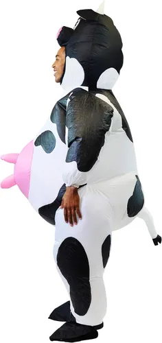Vista 2 de Spooktacular Creations Cow Inflatable Costume Air Blow-up Deluxe Halloween Cow Costume