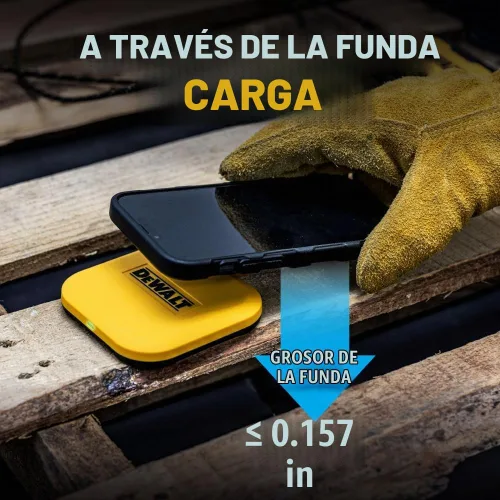 Vista 8 de DEWALT Cargador inalámbrico resistente, almohadilla de carga inalámbrica