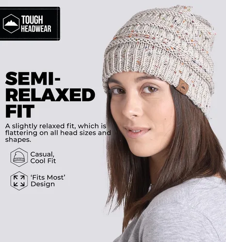 Vista 40 de Gorro de punto para mujer, cálido y suave, elástico, para clima frío de Tough Headwear