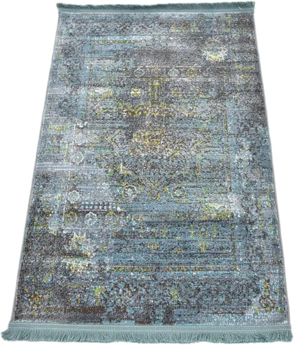 Vista 8 de Unique Loom Baracoa Collection - Alfombra Castro (2 pies 2 pulgadas x 3 pies, turquesa/marfil)