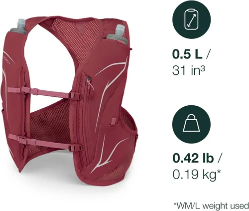 Vista 2 de Osprey Duro LT - Chaleco de hidratación para correr para hombre con frascos suaves Hydraulics