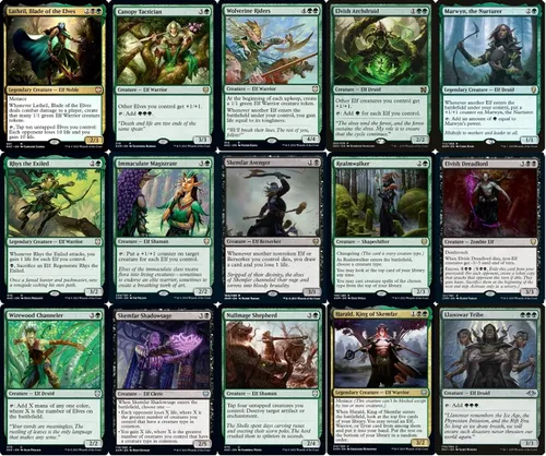 Vista 2 de Elite Golgari Elf Commander Deck - Lathril - Verde Negro - EDH - 100 cartas - Magic The Gathering Deck - Muy fuerte