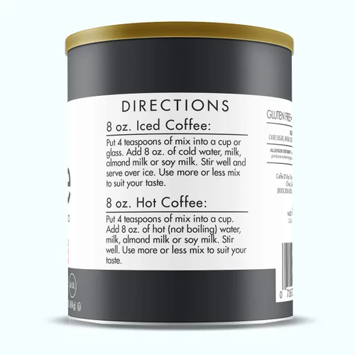 Vista 4 de Caffe D'Vita Simply Iced Coffee - Mezcla instantánea 100% arábica colombiana, mezcla de latte, café helado bajo en calorías, ligeramente endulzado