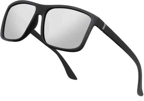 Vista 13 de Gafas de sol polarizadas deportivas para hombre, gafas de marco cuadrado NP1007
