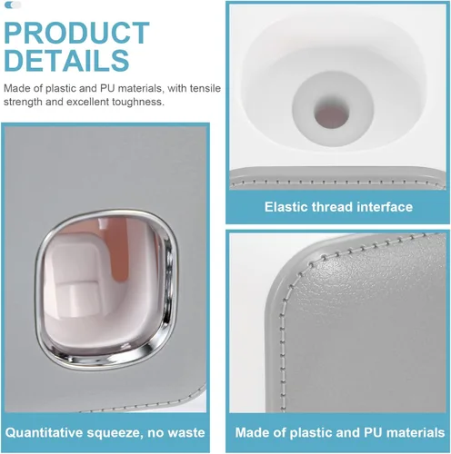 Vista 4 de Zerodeko Instalación fácil de usar del plástico del exprimidor de pasta de dientes del soporte de la pared del cuarto