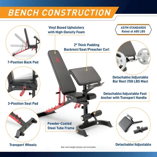 Vista 9 de Marcy Smith Machine Cage System Home Gym - Estante multifunción para gimnasio en casa, estación de entrenamiento personalizable