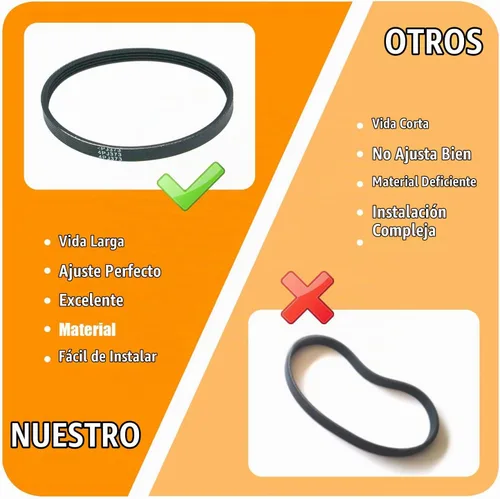 Vista 3 de PJ373 Correa para compresores de aire Husky se adapta a la bomba modelo H1504ST, A700062