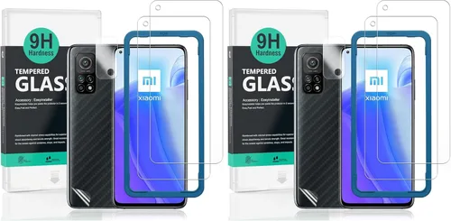Vista 9 de Ibywind Protector de pantalla para Xiaomi 10T/10T Pro, con 2 piezas de vidrio templado, 1 protector de lente de cámara, 1 película de fibra