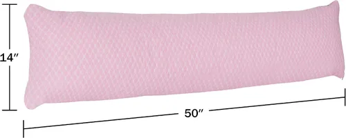 Vista 2 de Lavish Home - Almohada corporal de espuma viscoelástica, para dormir de lado, dolor de espalda, mujeres embarazadas, dolor de piernas y rodillas Rosa