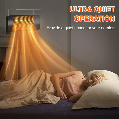 Vista 9 de Calentadores para exteriores para patio, 1500 W, 3 modos de calor y temporizador de 12 horas, calentador eléctrico impermeable IP54 con altura