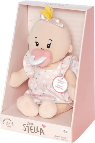 Vista 4 de Manhattan Toy Wee Baby Stella Peach - Muñeca suave de bebé de 12
