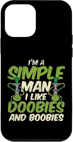 Vista 16 de iPhone 16 Simple Man Doobies Boobies Weed Cannabis 420 Stoner Men Estuche de regalo