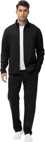 Vista 2 de YSENTO - Chándal para hombre, 2 piezas, chaqueta y pantalones, cremallera completa