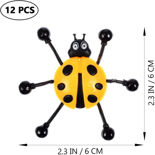 Vista 2 de TOYANDONA 12 escaladores de pared adhesivos, juguetes creativos elásticos para insectos y ventanas, juguetes para niños, recuerdos de fiesta