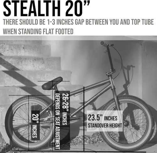 Vista 7 de Bicicleta Freestyle Elite BMX, Marco de Acero Duradero, Disponible en Tamaños de 16", 18" y 20". Nuevos Tamaños de 26" y 29" de Bicicletas BMX.