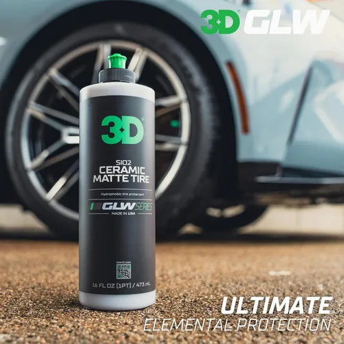 Vista 4 de 3D GLW Series SiO2 - Brillo de neumáticos de cerámica mate Protector de neumáticos con acabado mate profundo Hidrófobo y resistente a los rayos