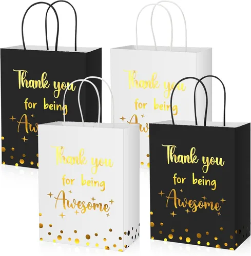 Vista 9 de Ctosree 20 Bolsas de Papel de Regalo de Agradecimiento para Empleados Compañeros de Trabajo Colega Gracias por Ser Increíble Bolsas con Asas