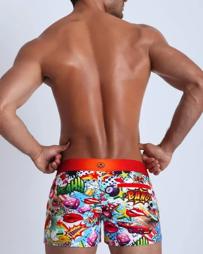 Vista 29 de Bang Men's Swimwear - Beach Shorts - Stretchy Quick-Dry All-Use Premium Swimsuit Trunk Square Cut