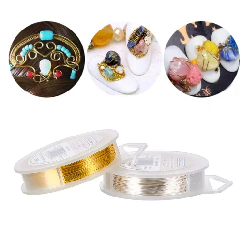 Vista 7 de BENECREAT - Bobina de alambre resistente al deslustre dorado o plateado
