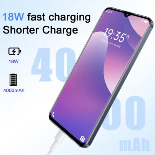 Vista 4 de Teléfono celular, teléfono inteligente Android desbloqueado, octa-core 6.52 pulgadas HD+ pantalla de 90 Hz, batería de 4000 mAh, perfecta para 88