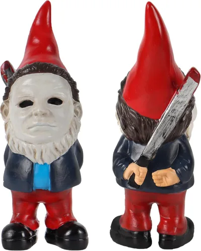 Vista 11 de SPINNDO Decoración de terror, regalos de dedo medio, decoración de jardín, gnomos, estatuas de jardín