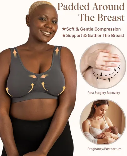 Vista 22 de Coobie Brasier sin costuras de cobertura completa para mujer con acolchado extraíble para mayor comodidad